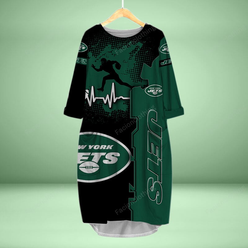 Sportswearmerch New York Jets NFL Personalized Pocket Dress For Fan