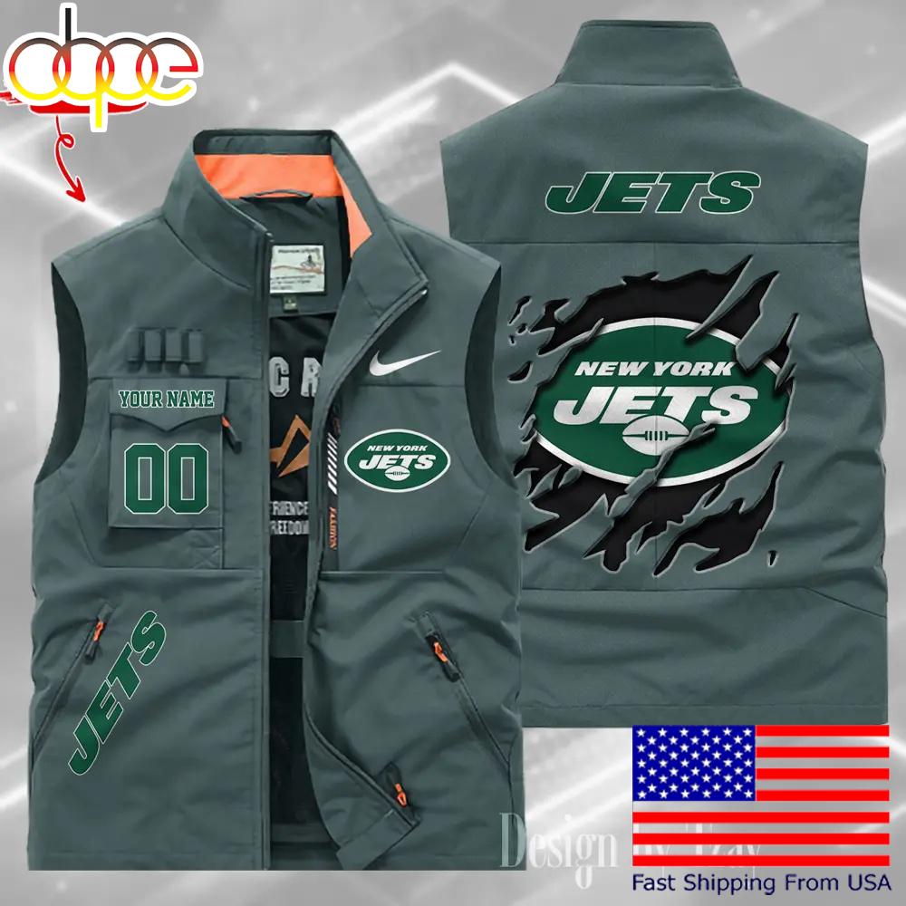 Sportswearmerch New York Jets NFL Personalized Pocket Vest For Fan