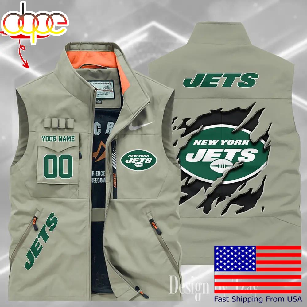 Sportswearmerch New York Jets NFL Personalized Pocket Vest For Fan
