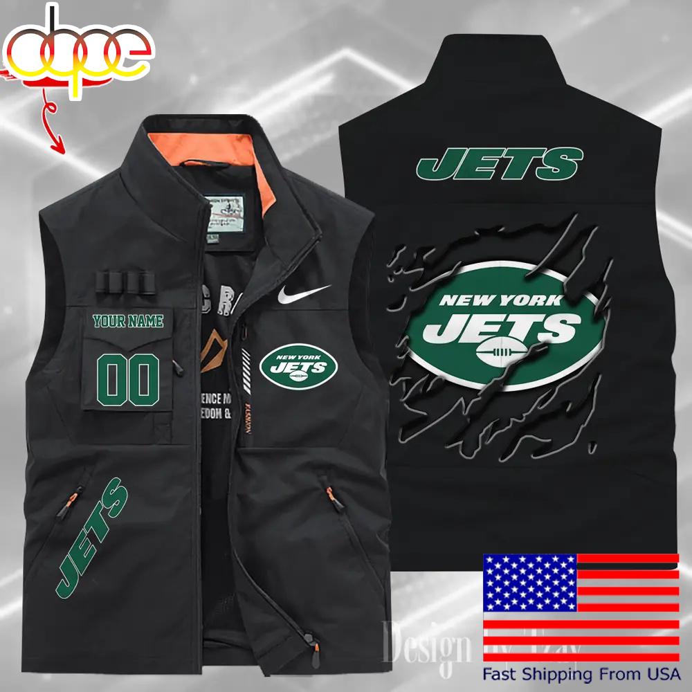 Sportswearmerch New York Jets NFL Personalized Pocket Vest For Fan