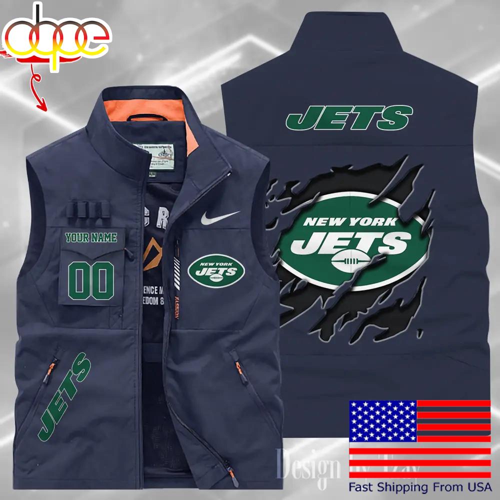 Sportswearmerch New York Jets NFL Personalized Pocket Vest For Fan
