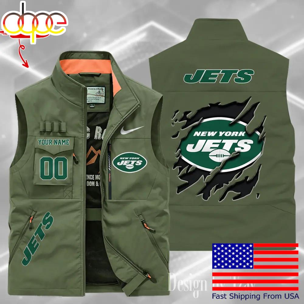 Sportswearmerch New York Jets NFL Personalized Pocket Vest For Fan