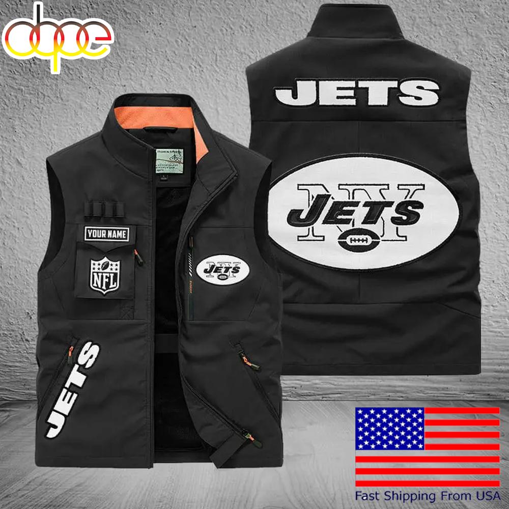 Sportswearmerch New York Jets NFL Personalized Pocket Vest For Fans For Fan