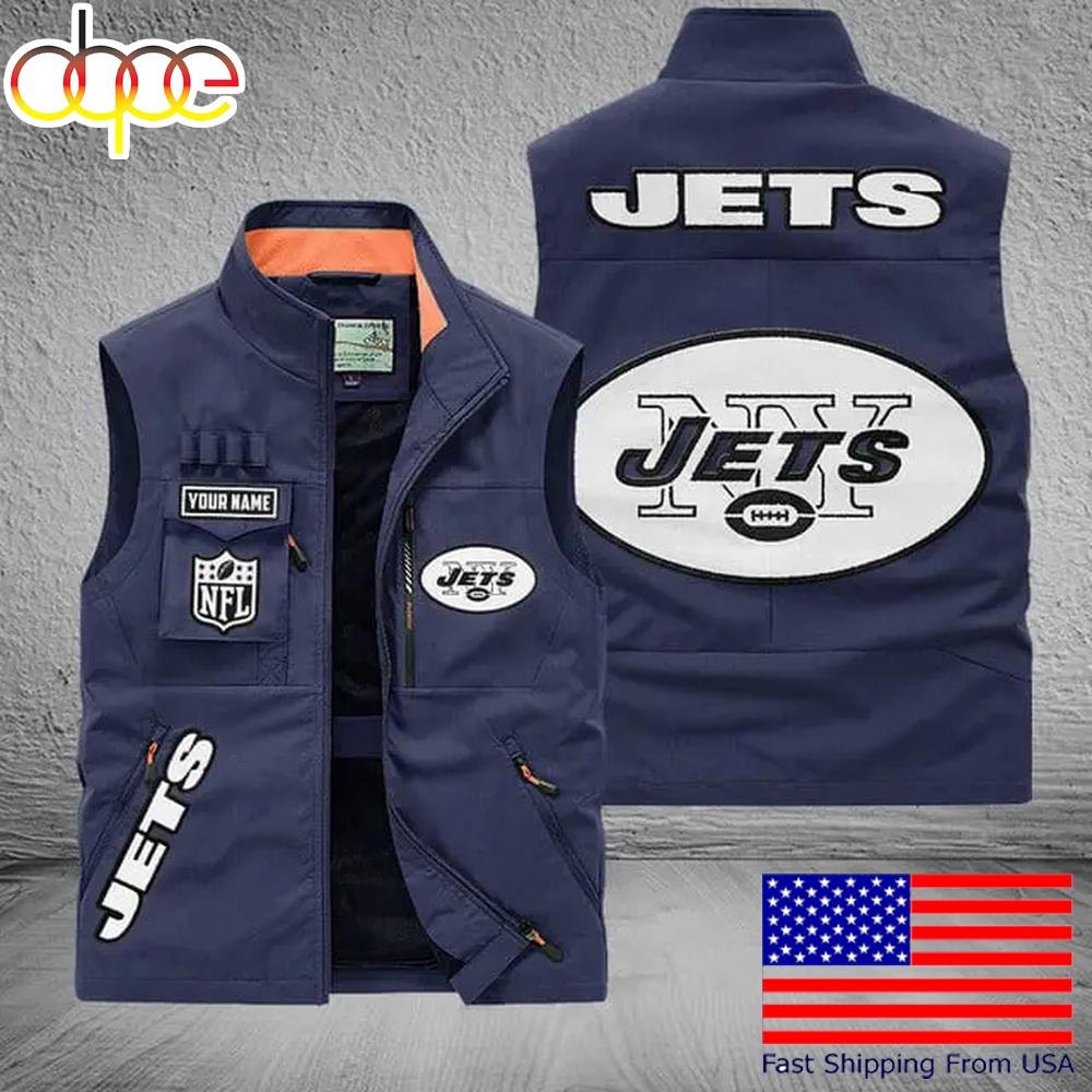 Sportswearmerch New York Jets NFL Personalized Pocket Vest For Fans For Fan