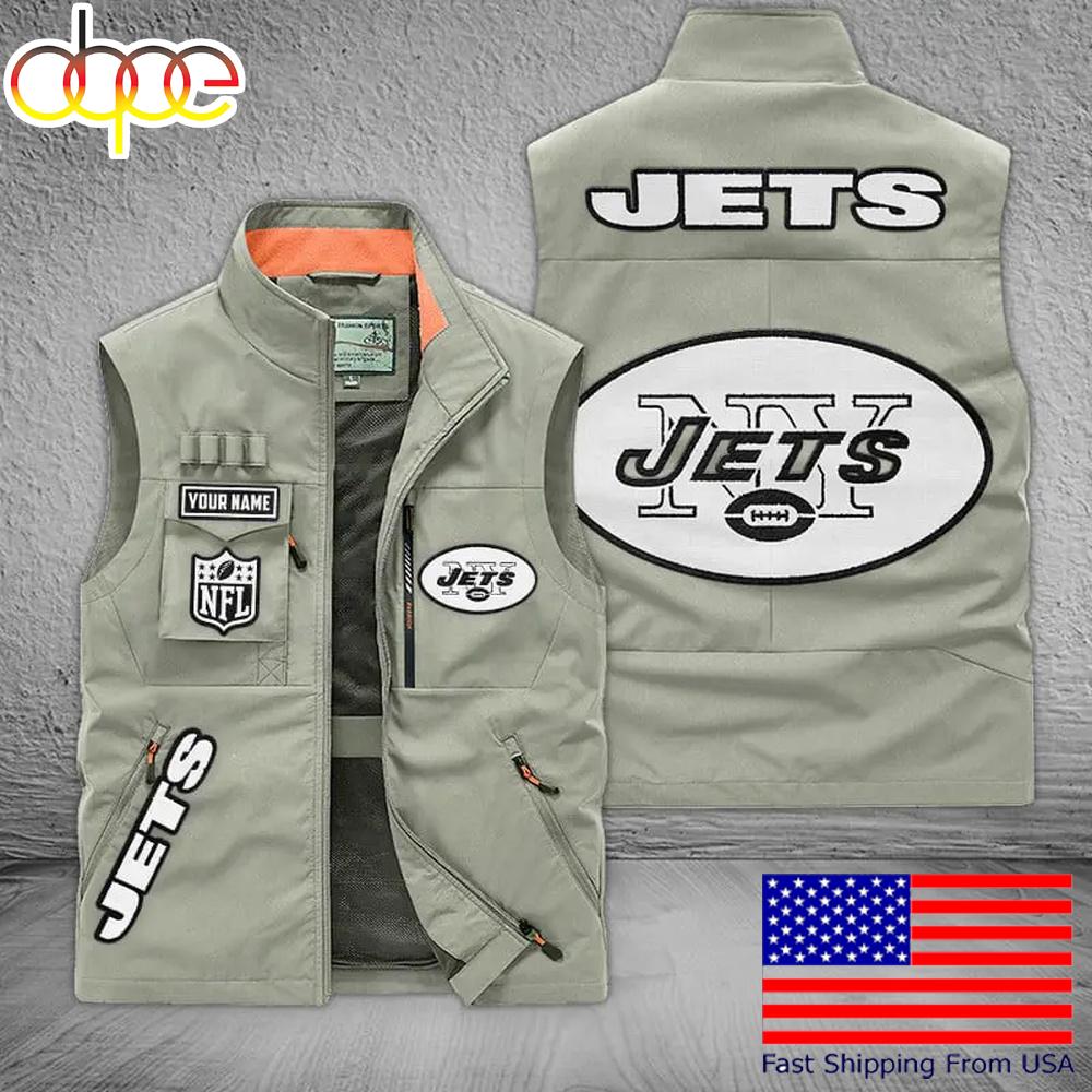 Sportswearmerch New York Jets NFL Personalized Pocket Vest For Fans For Fan