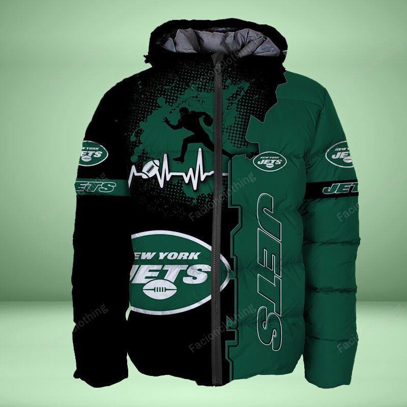Sportswearmerch New York Jets NFL Personalized Puffer Jacket For Fan