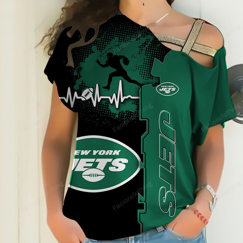 Sportswearmerch New York Jets NFL Personalized Strapless Sleeve Short For Fan