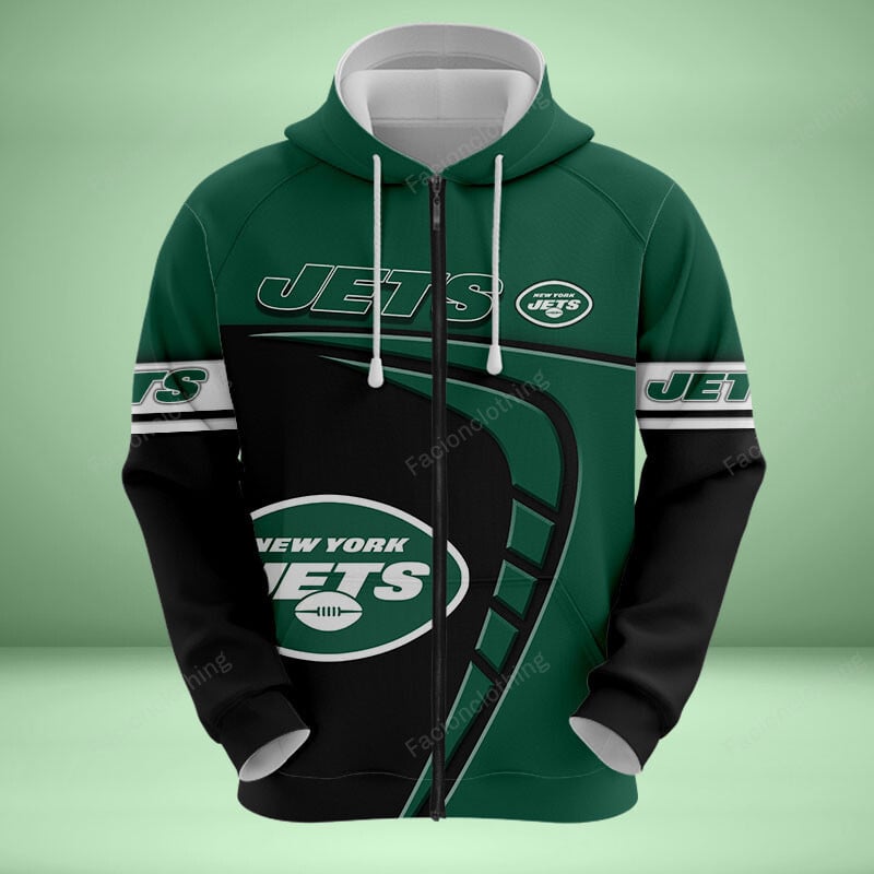 Sportswearmerch New York Jets NFL Personalized Zip Hoodie For Fan