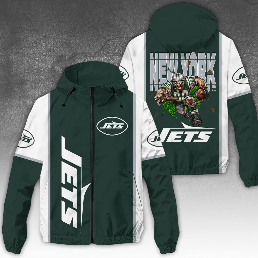 Sportswearmerch New York Jets NFL Windbreaker Jacket For Fan