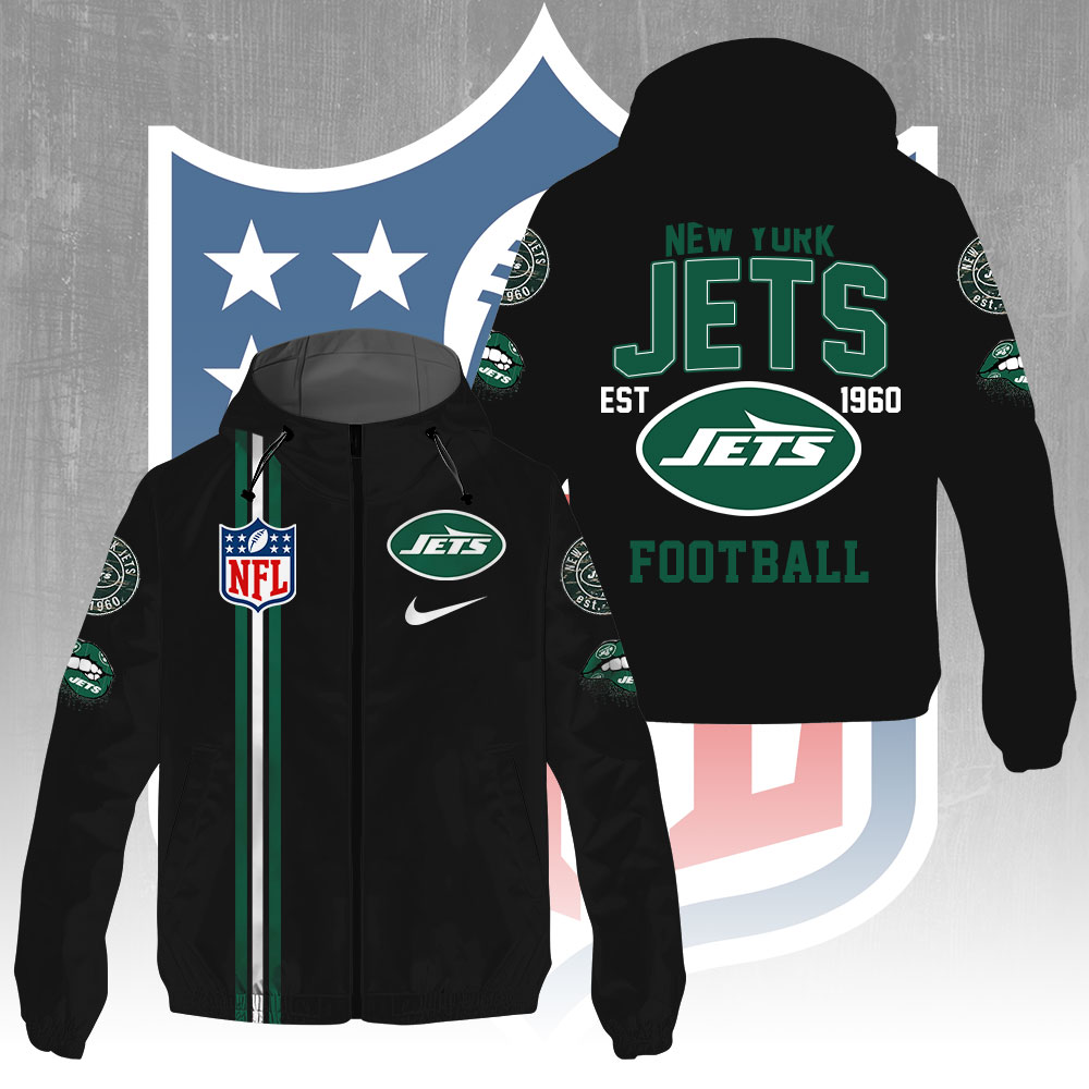 Sportswearmerch New York Jets NFL Windbreaker Jacket For Fan