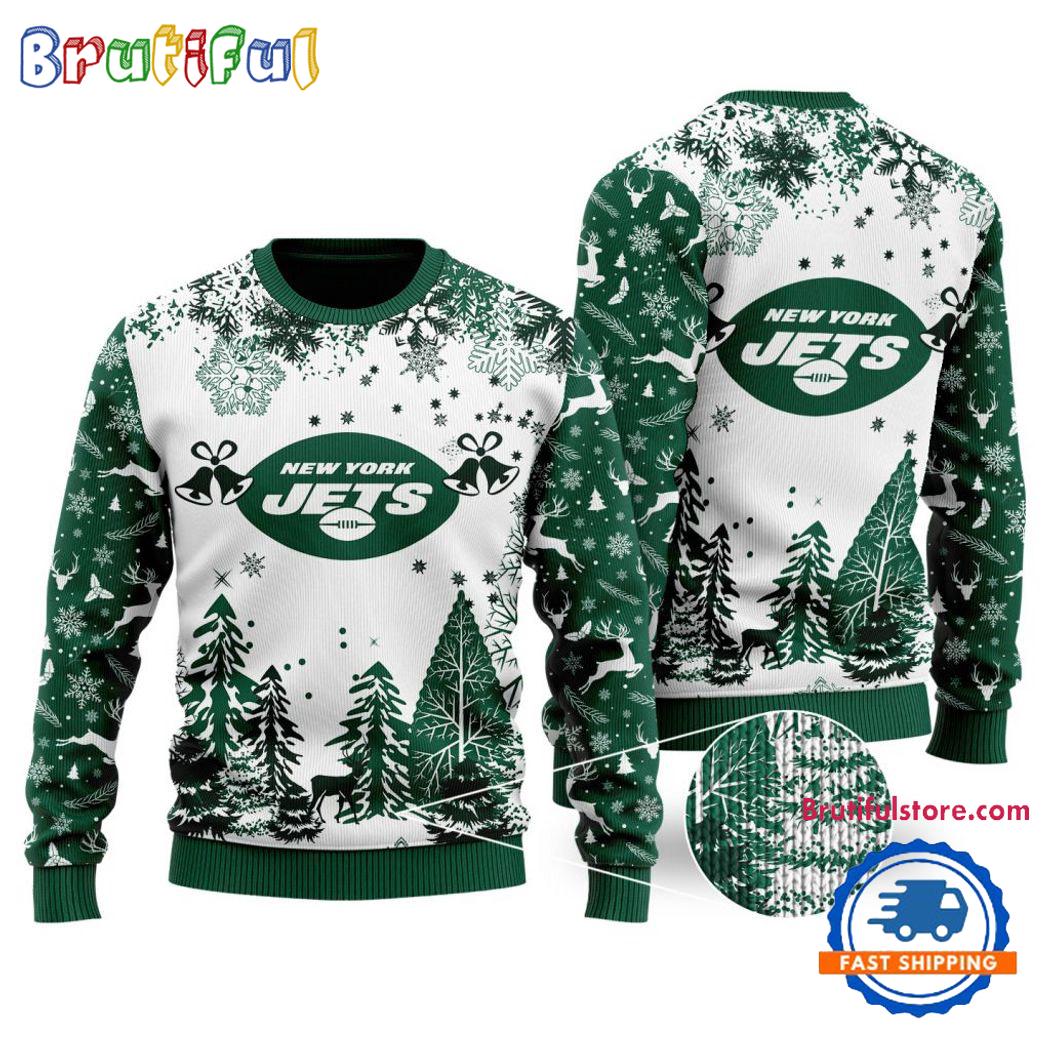 Sportswearmerch New York Jets NFL Xmas Tree Christmas Sweater For Fan