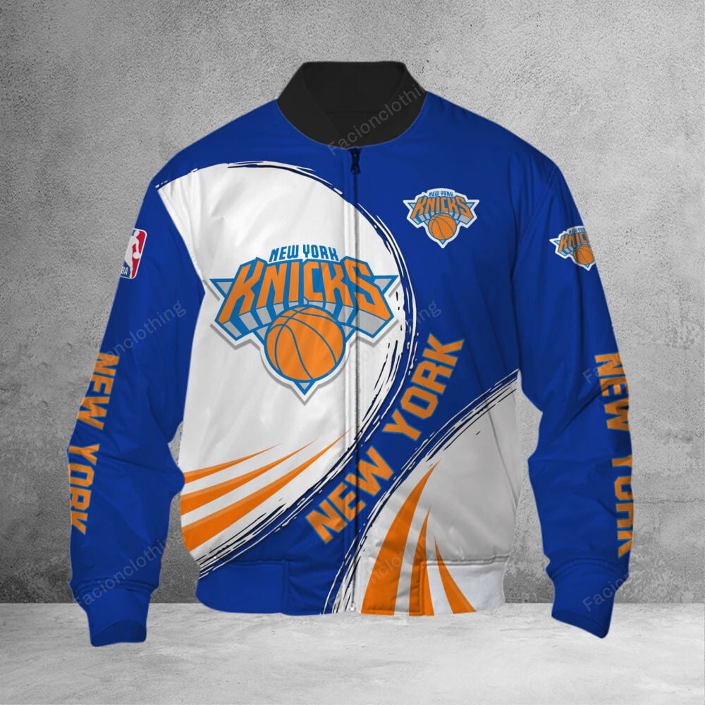 Sportswearmerch New York Knicks NBA Personalized Bomber Jacket For Fan