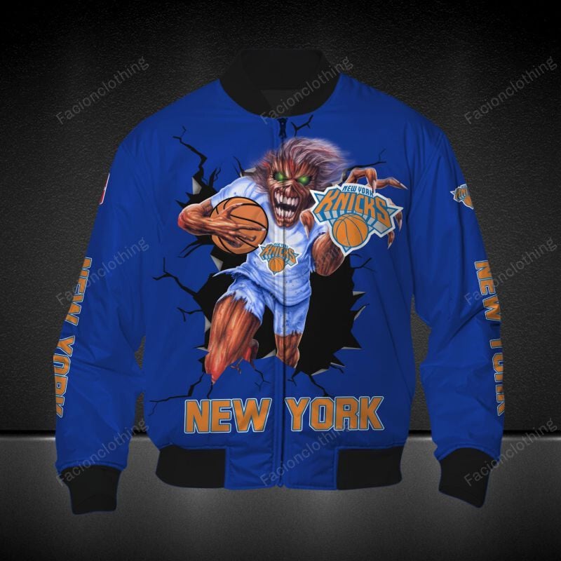 Sportswearmerch New York Knicks NBA Personalized Bomber Jacket For Fan