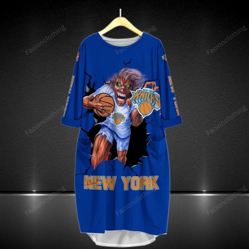 Sportswearmerch New York Knicks NBA Personalized Pocket Tanktop For Fan