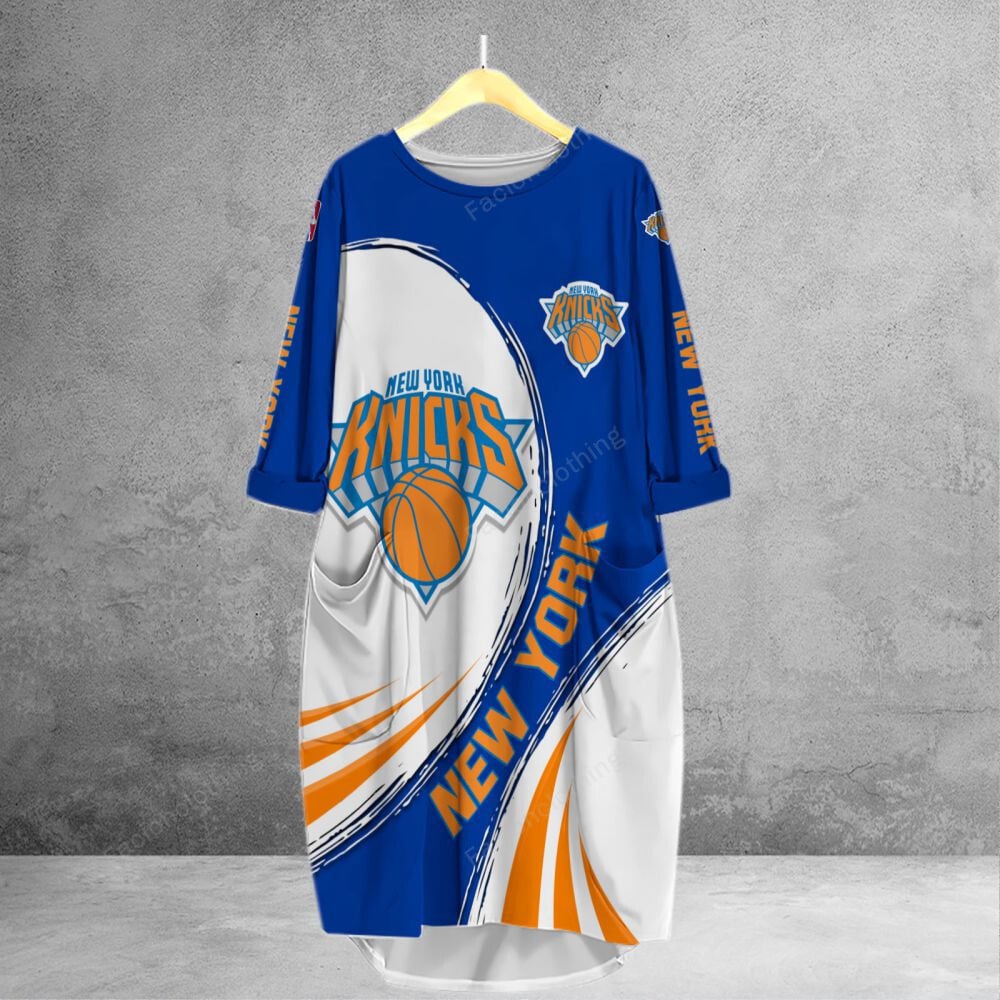 Sportswearmerch New York Knicks NBA Personalized Pocket Tanktop For Fan