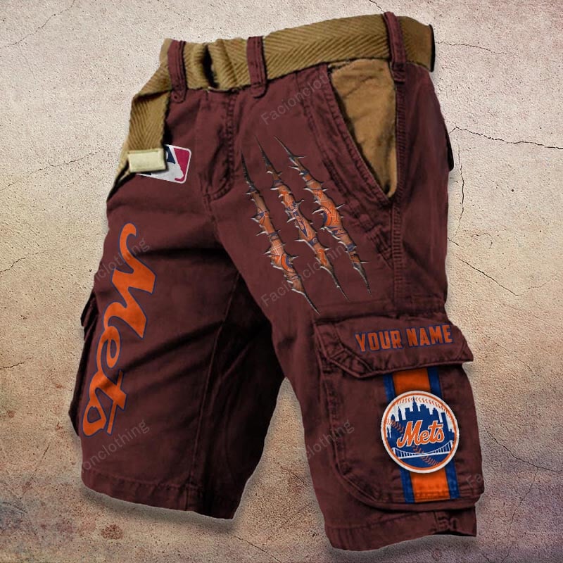 Sportswearmerch New York Mets MLB Denim Short For Fan