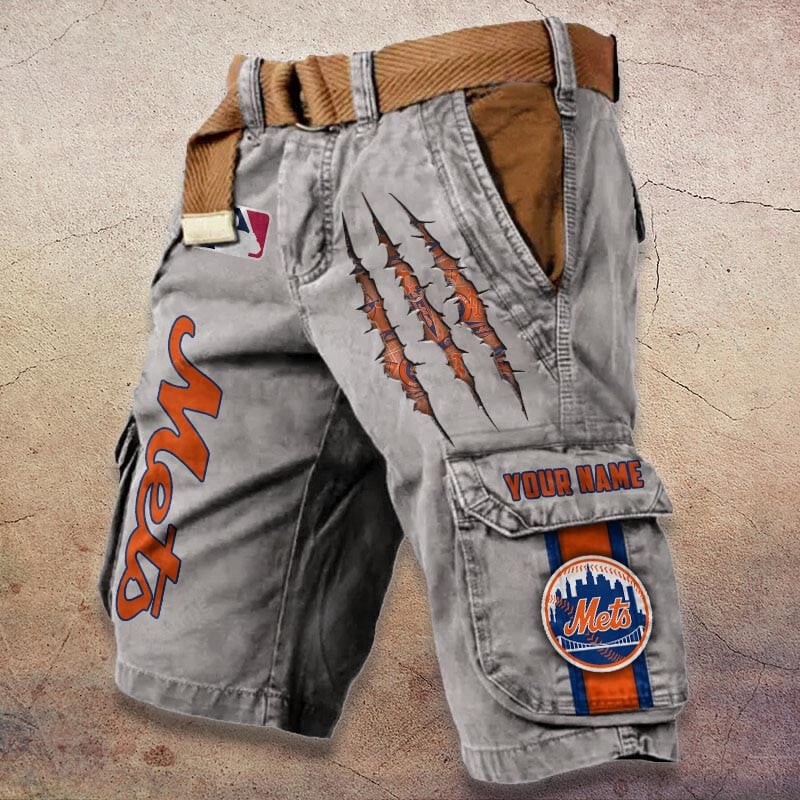 Sportswearmerch New York Mets MLB Denim Short For Fan