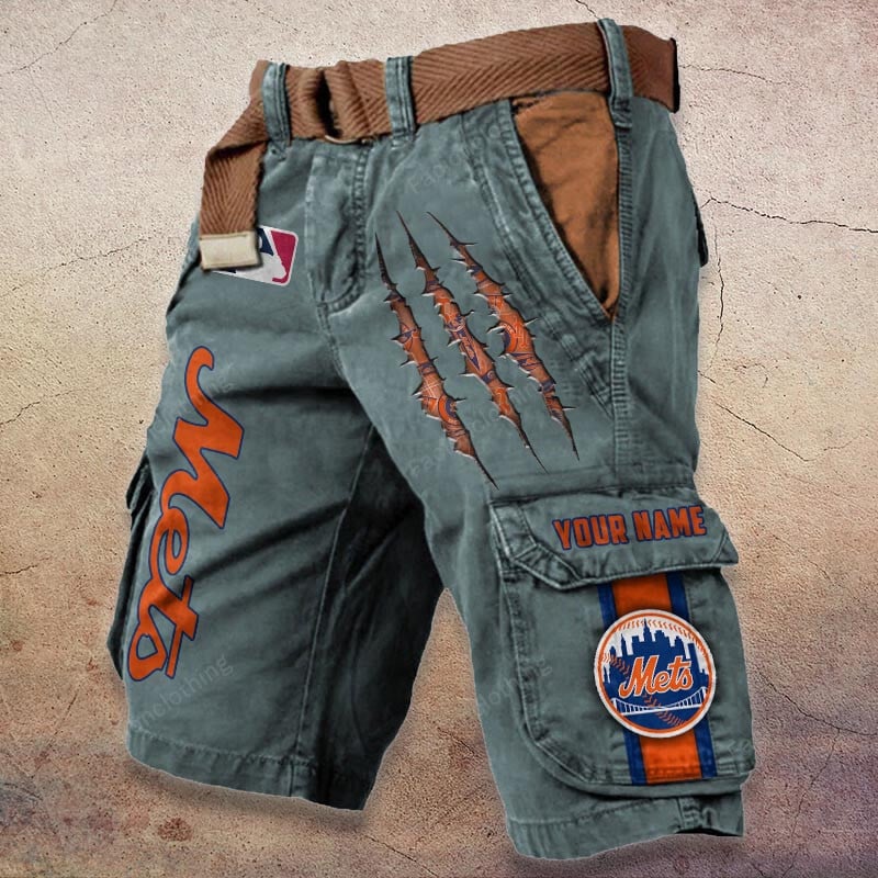 Sportswearmerch New York Mets MLB Denim Short For Fan