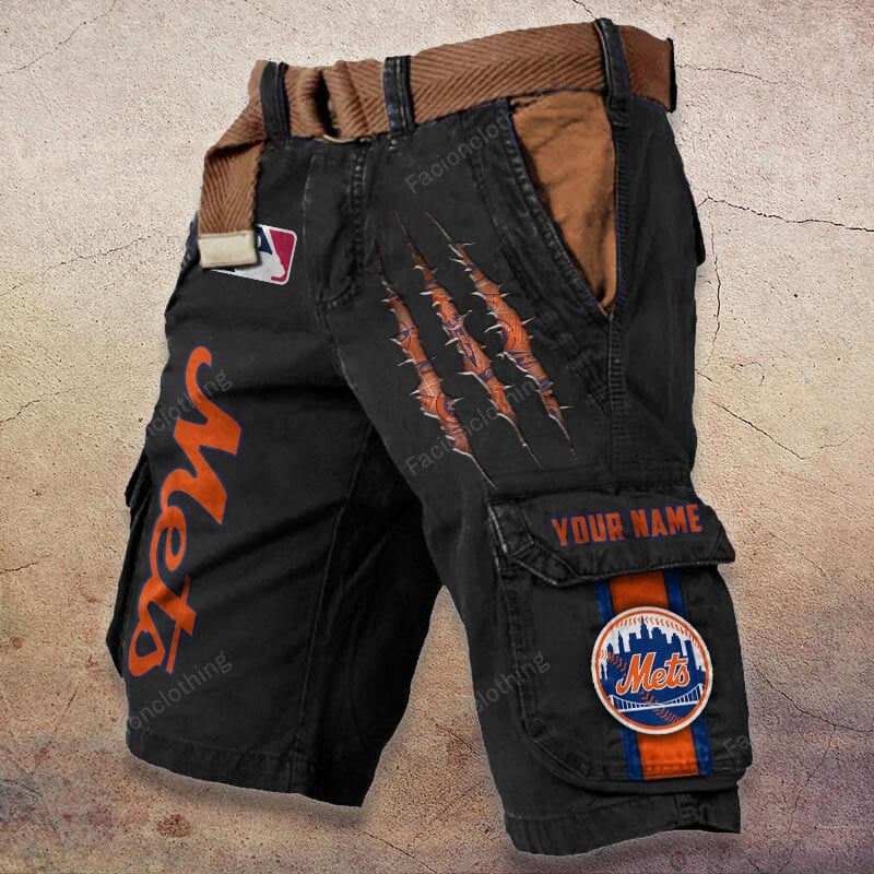Sportswearmerch New York Mets MLB Denim Short For Fan