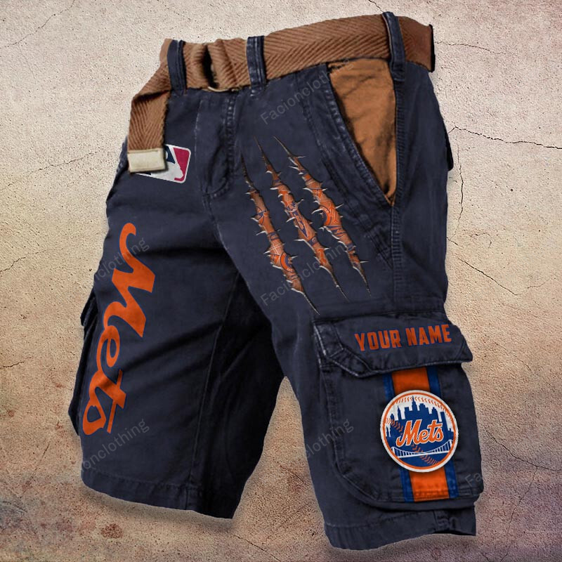 Sportswearmerch New York Mets MLB Denim Short For Fan