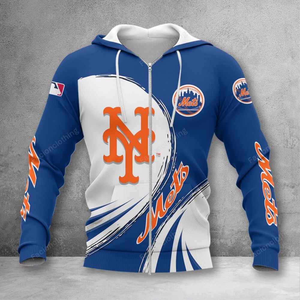 Sportswearmerch New York Mets MLB Personalized Zip Hoodie For Fan
