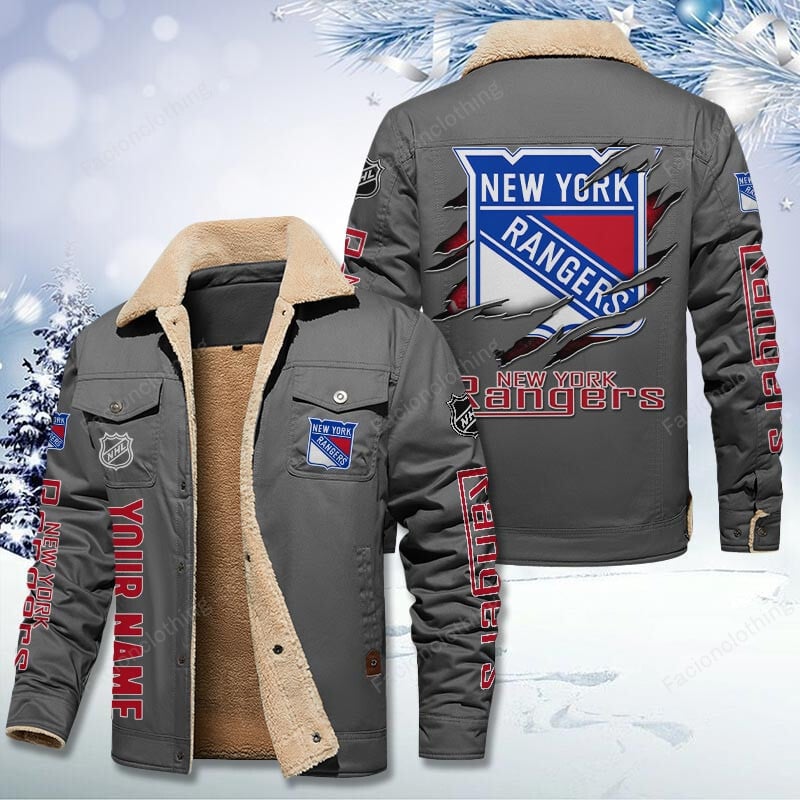 Sportswearmerch New York Rangers NHL Personalized Cotton Jacket For Fan