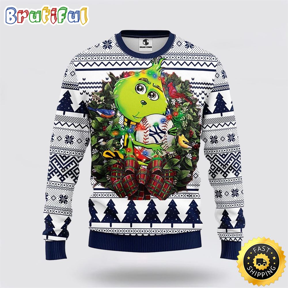 Sportswearmerch New York Yankees MLB And Grinch Christmas Sweater For Fan