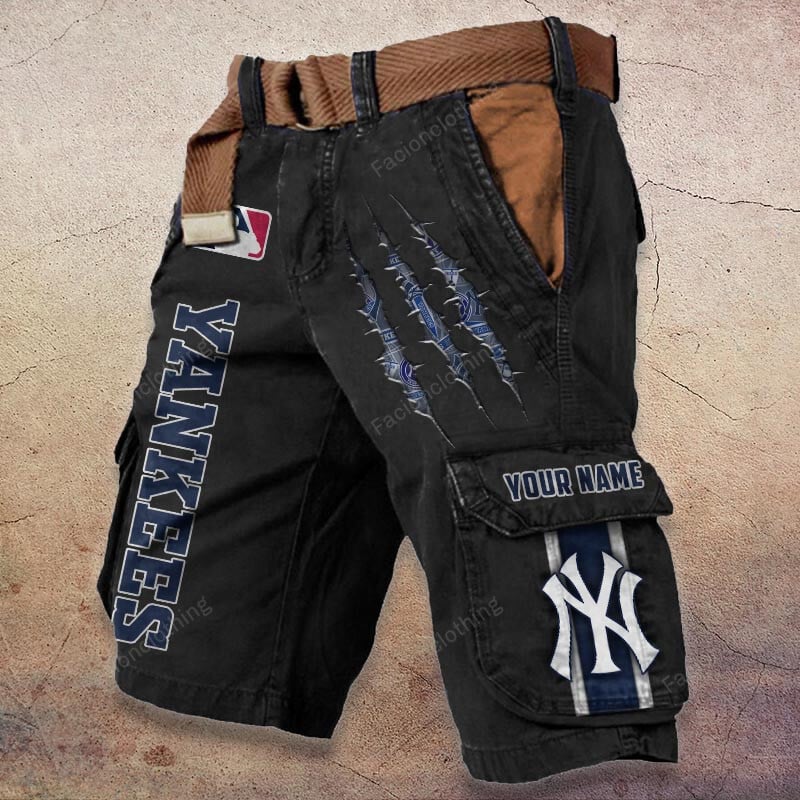Sportswearmerch New York Yankees MLB Denim Short For Fan