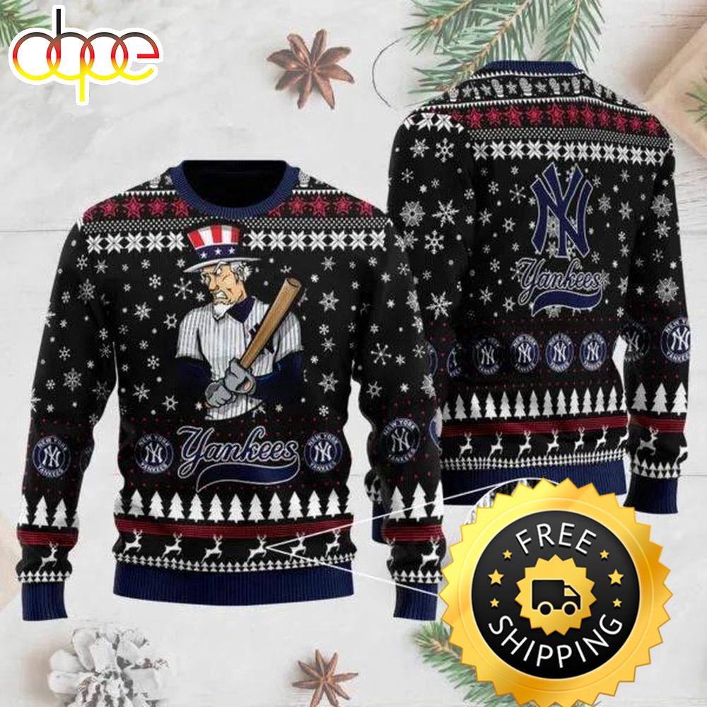 Sportswearmerch New York Yankees MLB Mascot Ugly Christmas Sweater For Fan