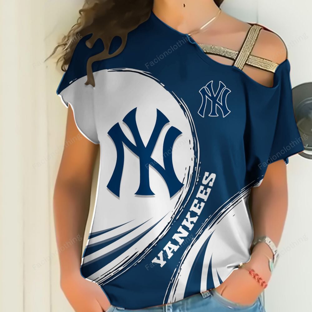 Sportswearmerch New York Yankees MLB Personalized Strapless Short Sleeve For Fan