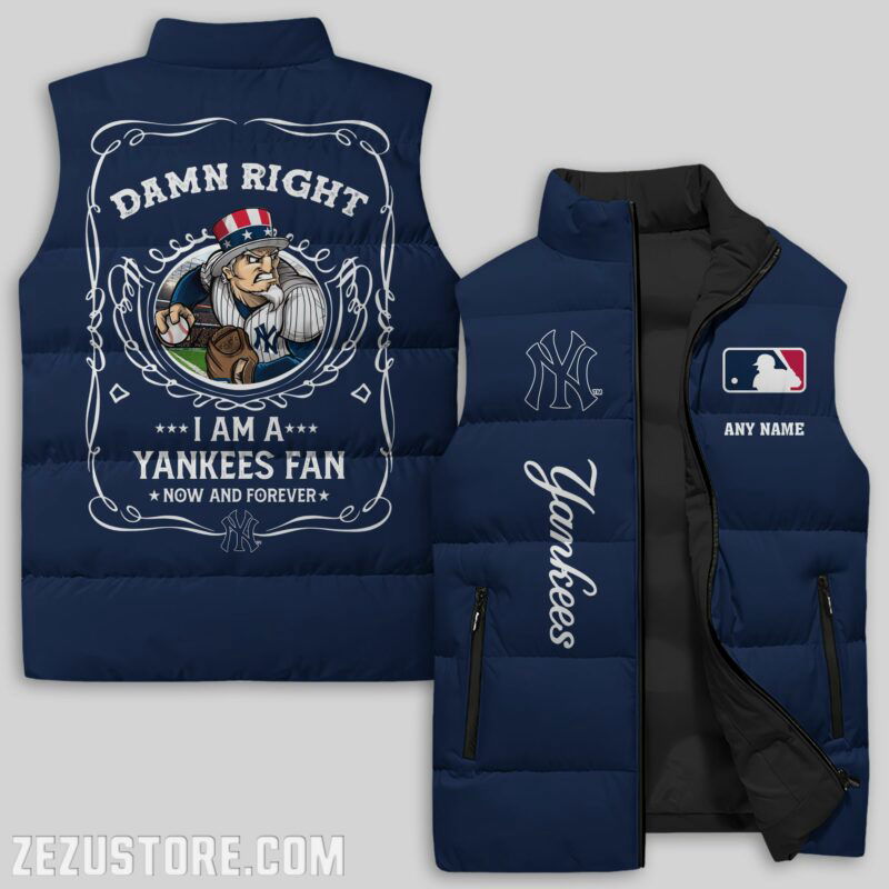 Sportswearmerch New York Yankees MLB Sleeveless Puffer Jacket For Fans
