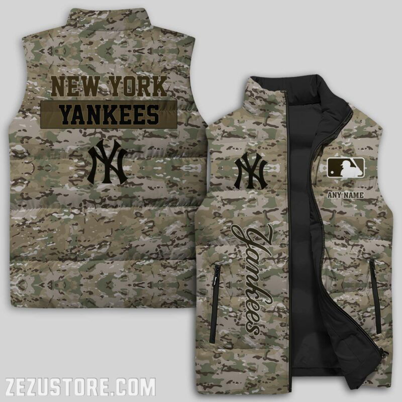 Sportswearmerch New York Yankees MLB Sleeveless Puffer Jacket For Fans