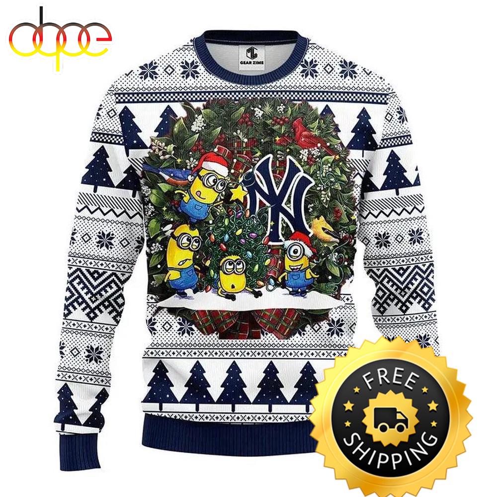 Sportswearmerch New York Yankees MLB x Minion Ugly Christmas Sweater For Fan