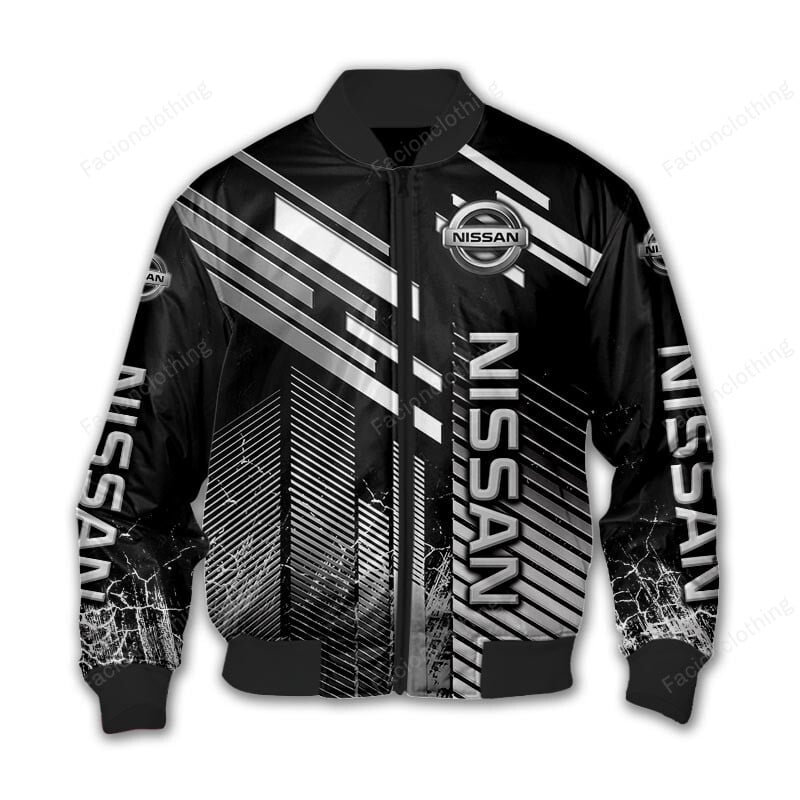 Sportswearmerch Nissan Car Personalized Bomber Jacket For Fan