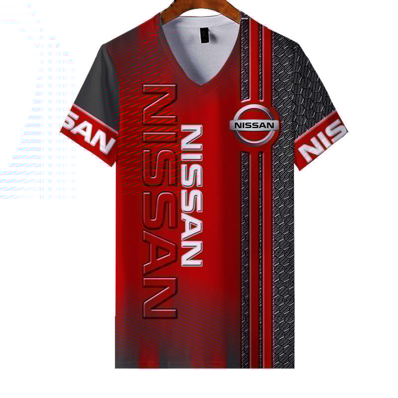 Sportswearmerch Nissan Car Personalized Fashion V-neck Women T-shirt For Fan