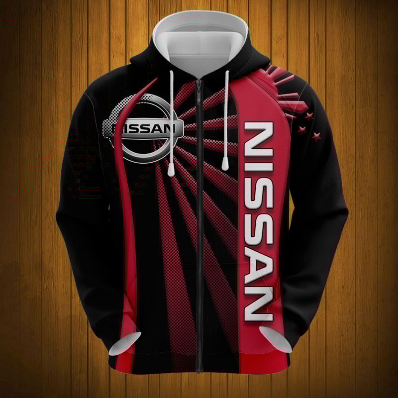 Sportswearmerch Nissan Car Personalized Fashion Zip Hoodie For Fan