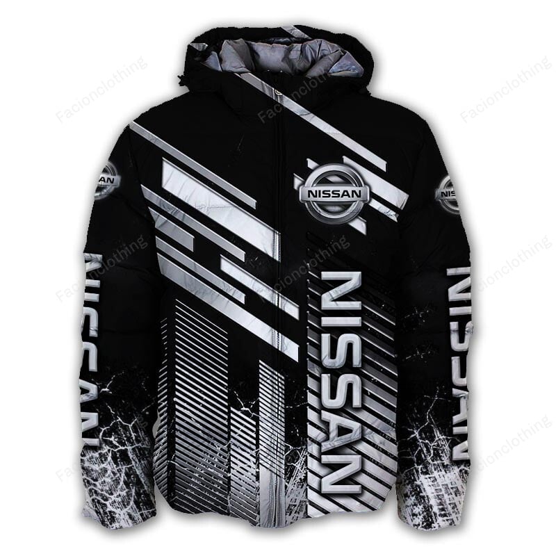 Sportswearmerch Nissan Car Personalized Puffer Jacket For Fan