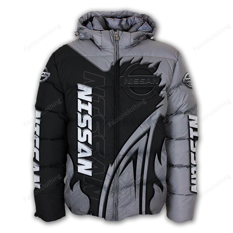 Sportswearmerch Nissan Car Personalized Puffer Jacket For Fan