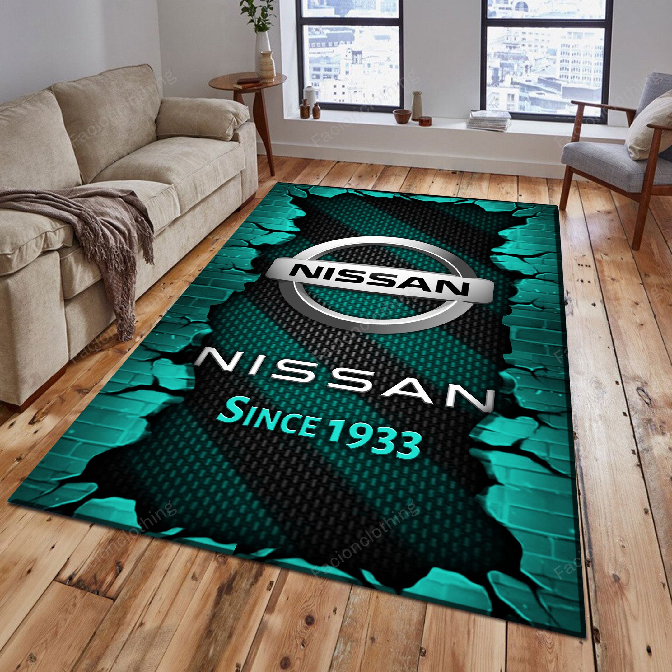 Sportswearmerch Nissan Car Personalized Rug For Fan