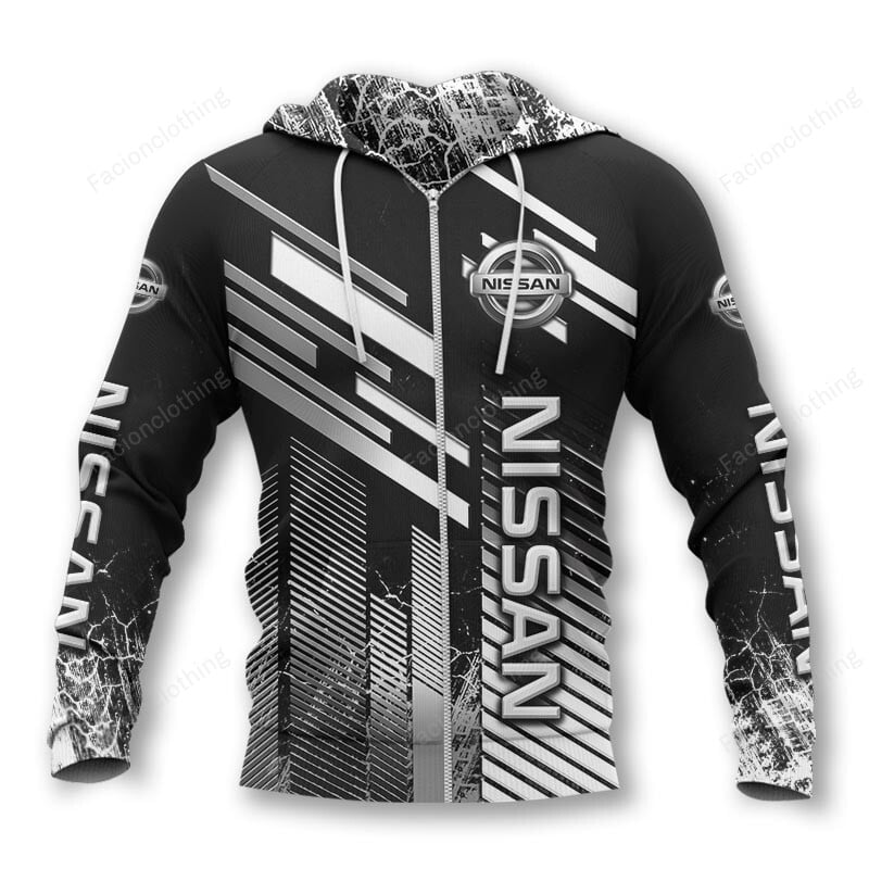 Sportswearmerch Nissan Car Personalized Zip Hoodie For Fan