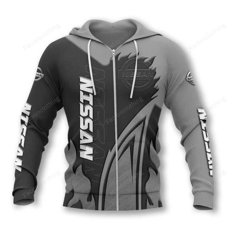 Sportswearmerch Nissan Car Personalized Zip Hoodie For Fan