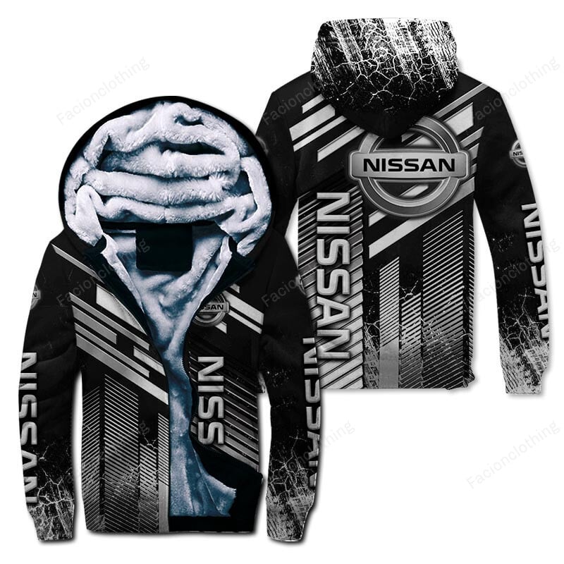 Sportswearmerch Nissan Car Personalized Zip Hoodie Velvet Hoodie For Fan