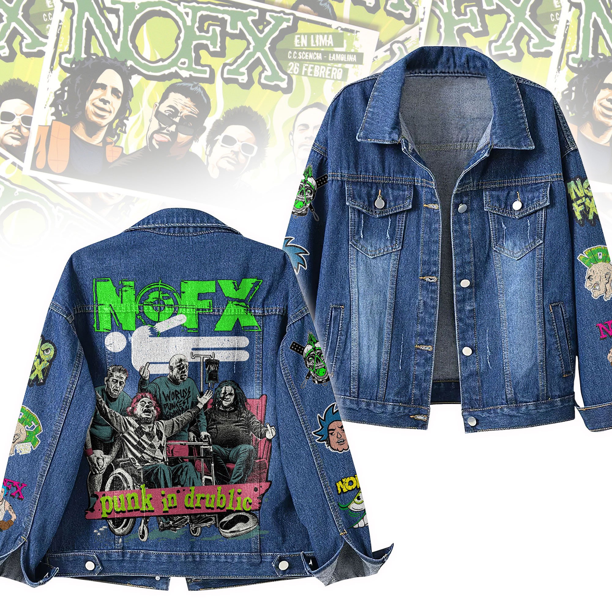 Sportswearmerch  NOFX   Denim Jacket Gift For Fans