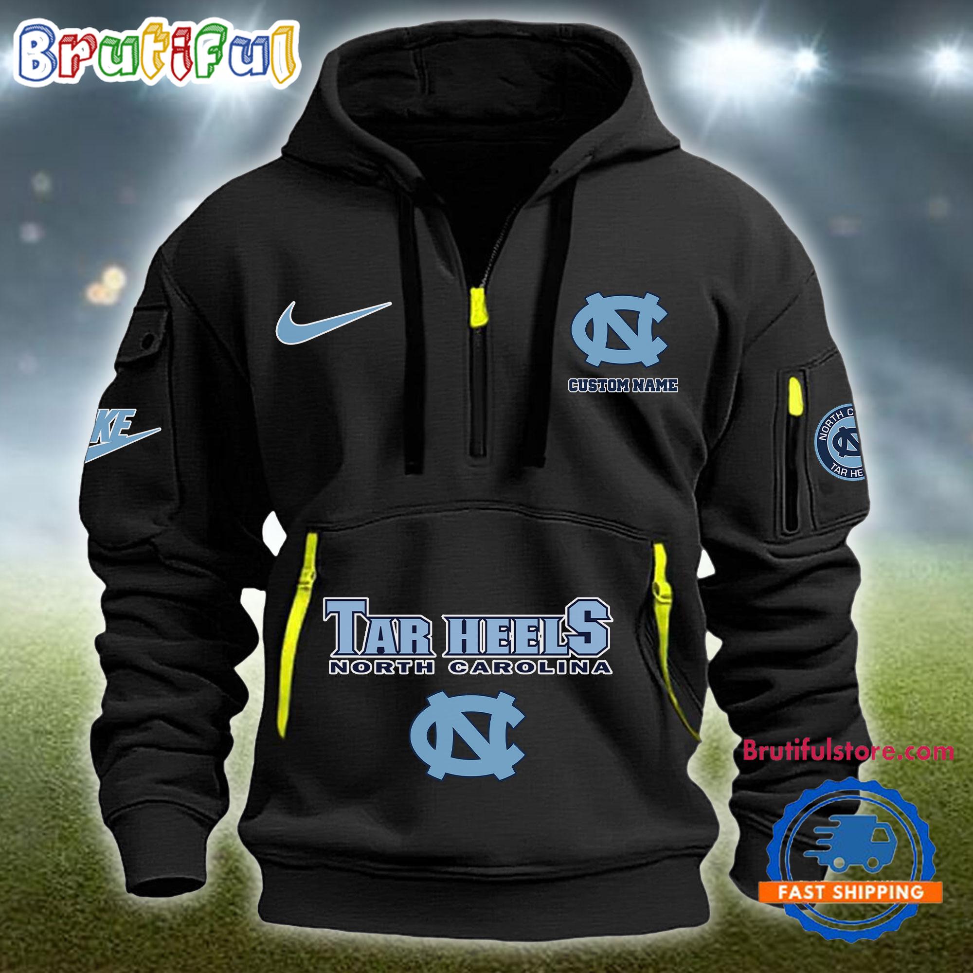 Sportswearmerch North Carolina Tar Heels NCAA Half Zip Hoodie For Fan