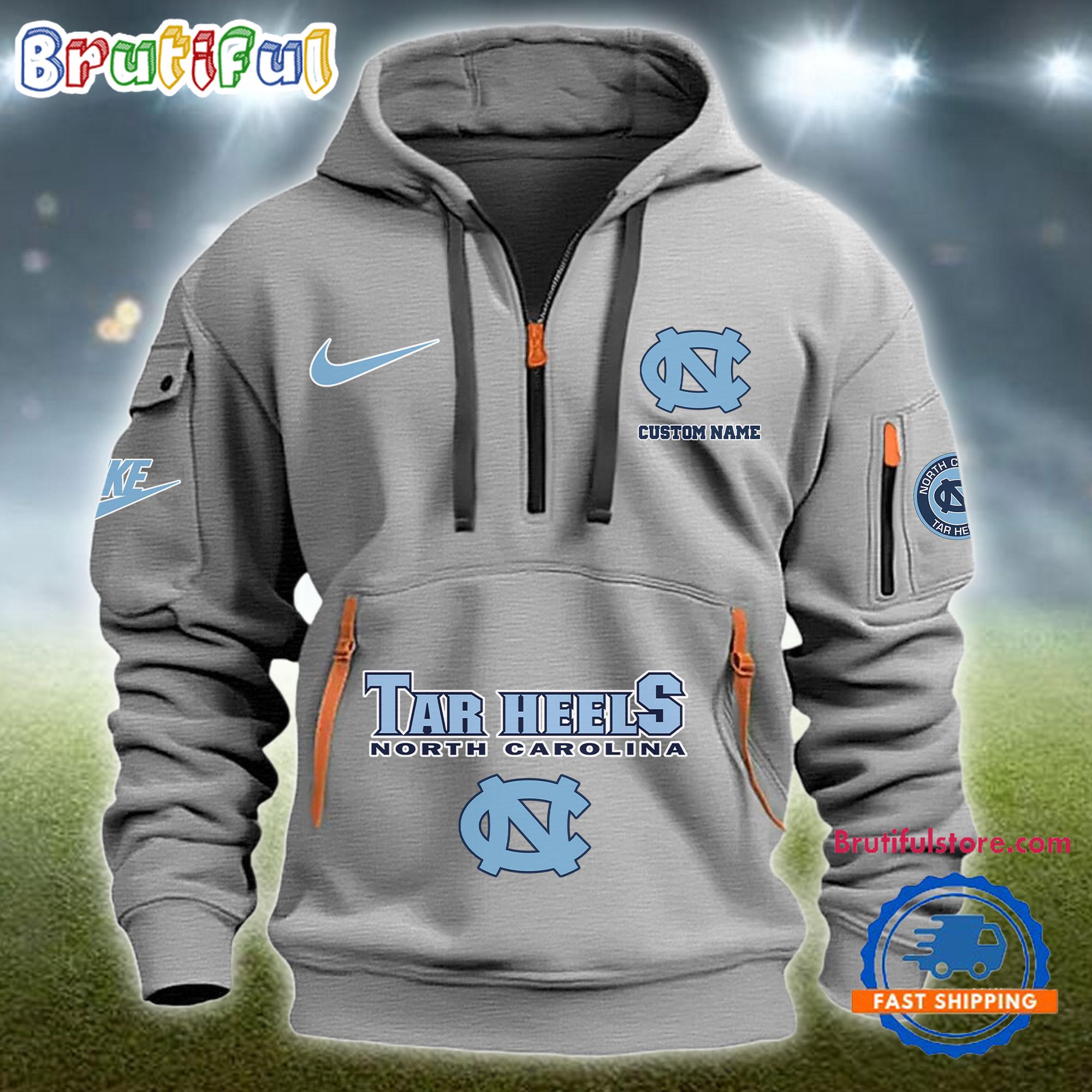 Sportswearmerch North Carolina Tar Heels NCAA Half Zip Hoodie For Fan