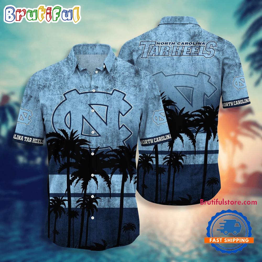 Sportswearmerch North Carolina Tar Heels NCAA Palm Tree Summer Beach Personalized Hawaiian Shirt For Fan