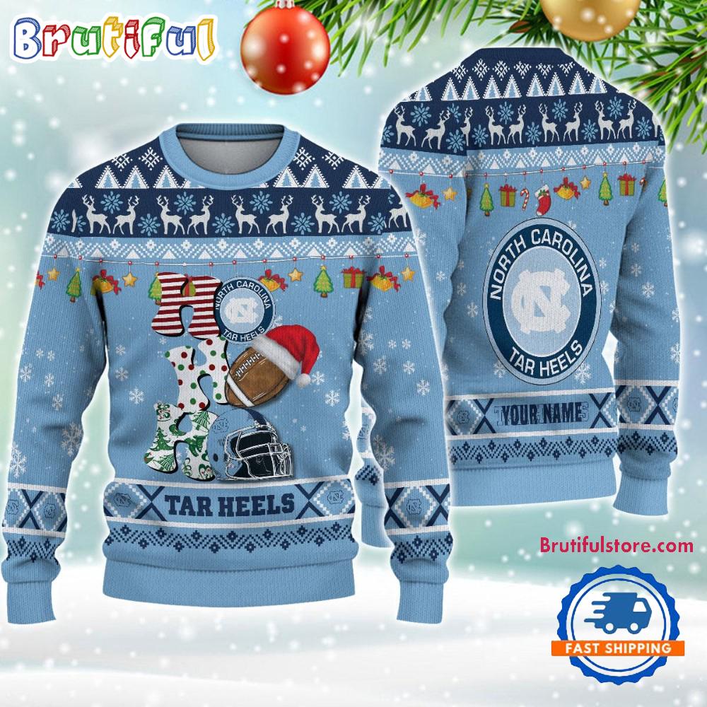 Sportswearmerch North Carolina Tar Heels NCAA Personalized Christmas Sweater For Fan