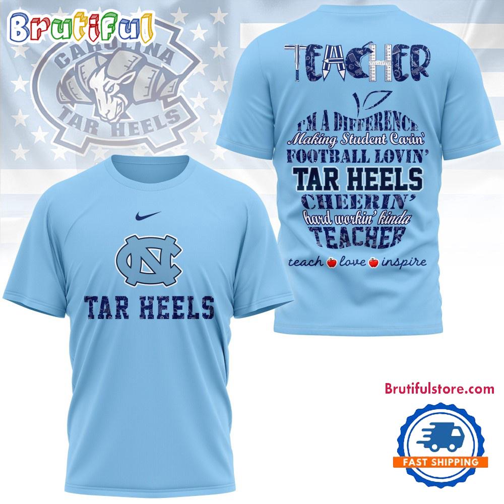 Sportswearmerch North Carolina Tar Heels NCAA Teacher Pride 2025 T-Shirt For Fan