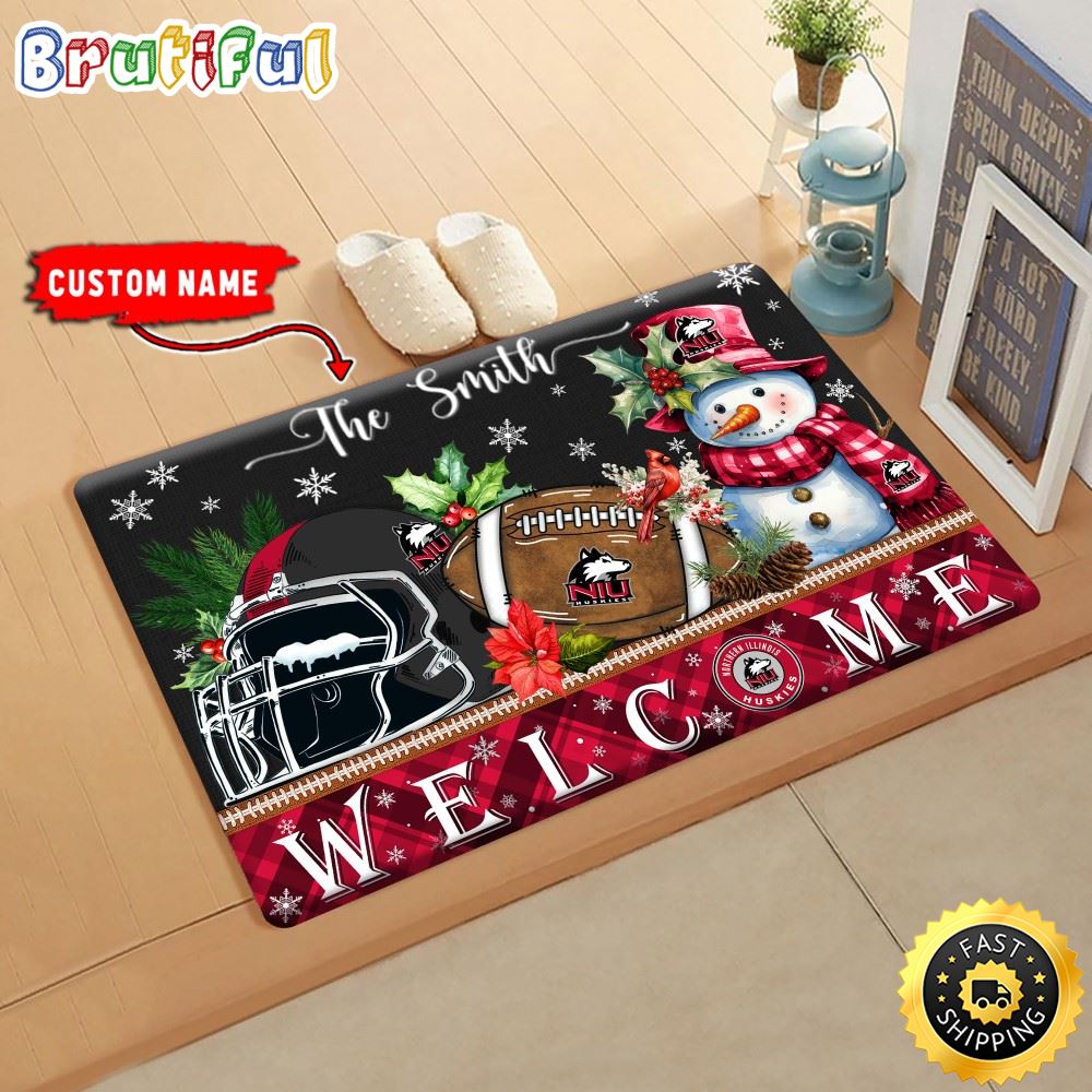 Sportswearmerch Northern Illinois Huskies NCAA Christmas Doormat For Fan