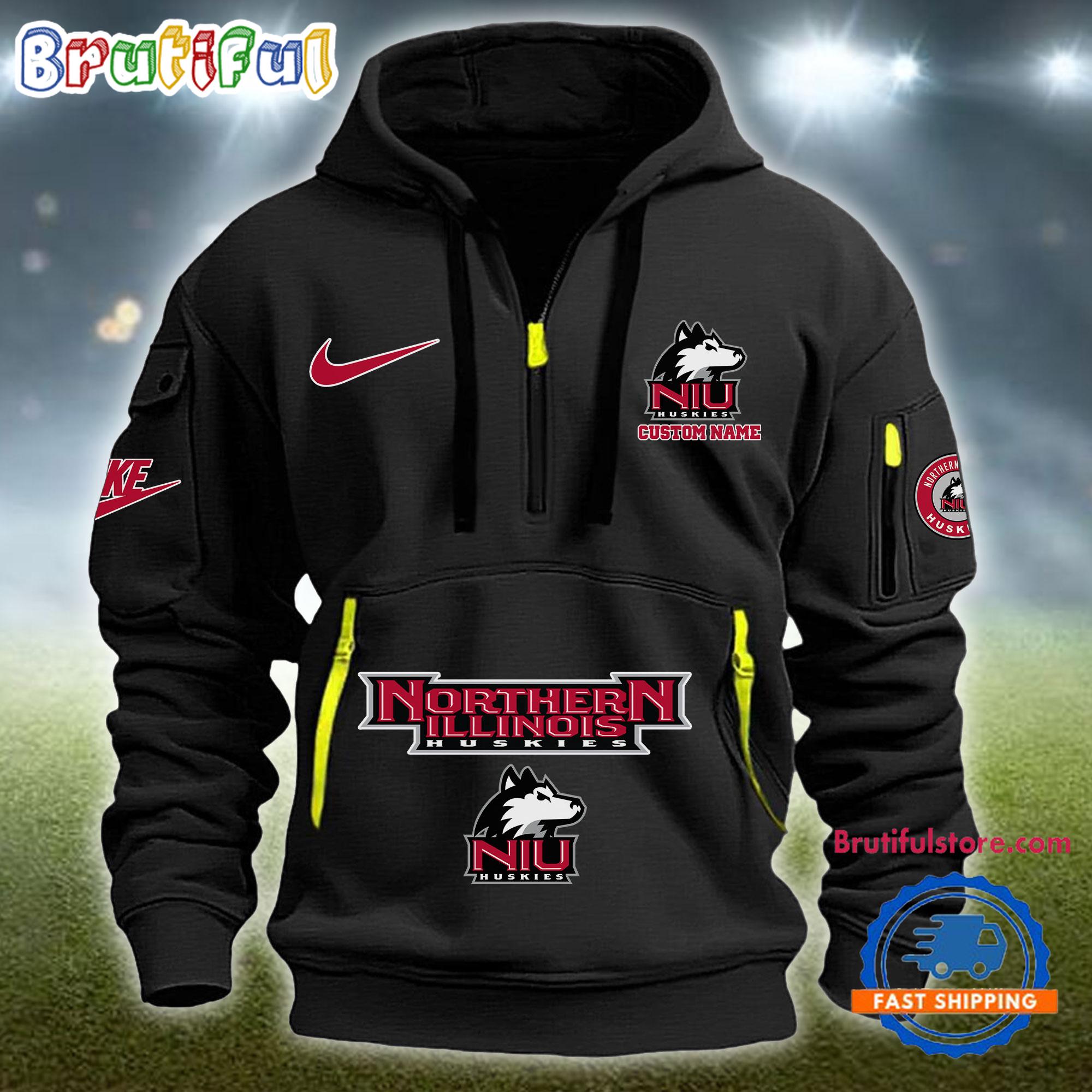 Sportswearmerch Northern Illinois Huskies NCAA Half Zip Hoodie For Fan